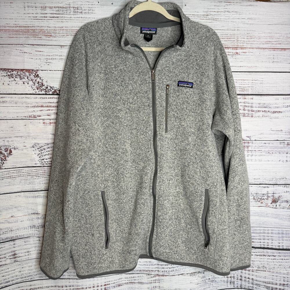 Patagonia Better Sweater Jacket Mens XL Gray Full Zip Fleece Chest Pocket